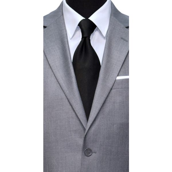BLACK SATIN DRESS TIE-CLASSIC