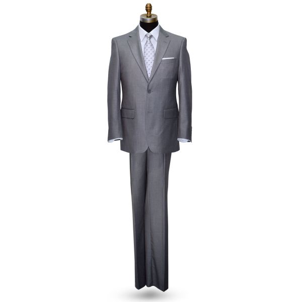 HEATHER MEDIUM GRAY MENS 2 PIECE SUIT ENSEMBLE