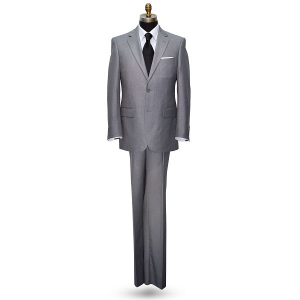 HEATHER MEDIUM GRAY MENS 2 PIECE SUIT ENSEMBLE