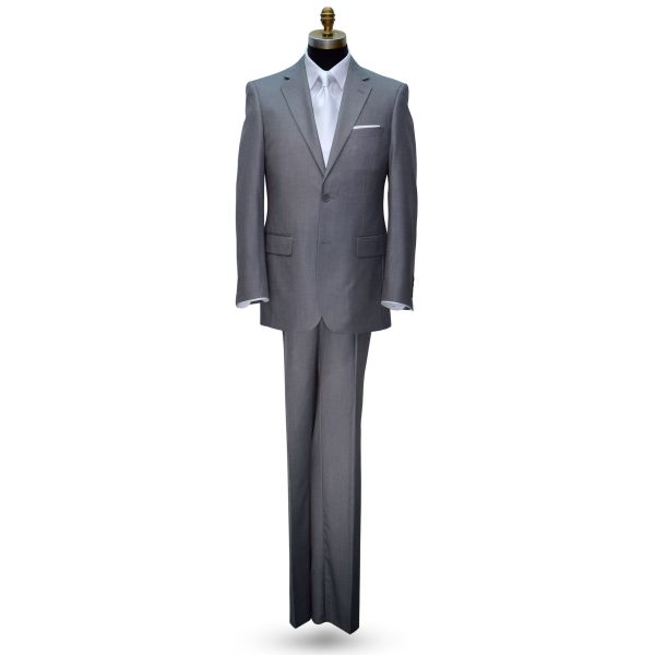 HEATHER MEDIUM GRAY MENS 2 PIECE SUIT ENSEMBLE
