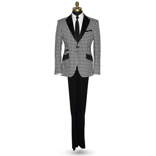 Black with White Check Tuxedo Ensamble