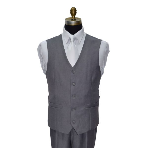 NAPA GRAY MENS SLIM FIT 3 PIECE SUIT VEST ENSEMBLE
