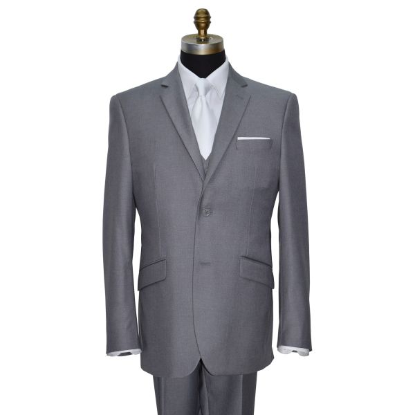 NAPA GRAY MENS SLIM FIT 3 PIECE SUIT VEST ENSEMBLE