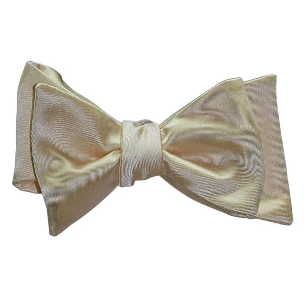 Champagne Bow Tie and Pocket Hankie -SELF TIE
