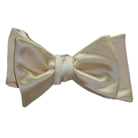 Champagne Bow Tie and Pocket Hankie -SELF TIE