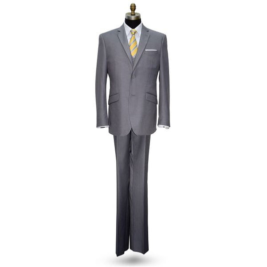 NAPA GRAY MENS SLIM FIT 3 PIECE SUIT VEST ENSEMBLE
