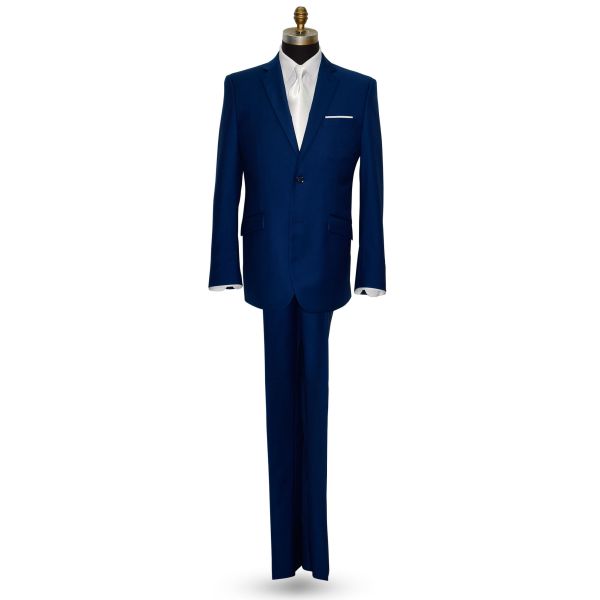 INDIGO BLUE MENS SLIM FIT SUIT ENSEMBLE