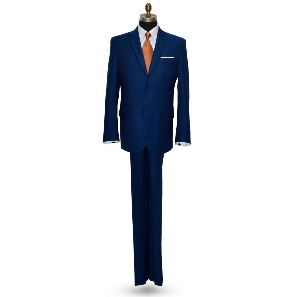 INDIGO BLUE MENS SLIM FIT SUIT ENSEMBLE