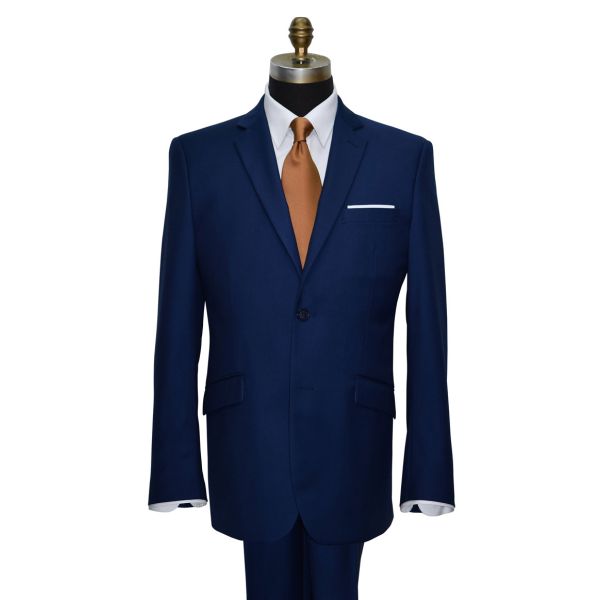INDIGO BLUE MENS SLIM FIT SUIT ENSEMBLE