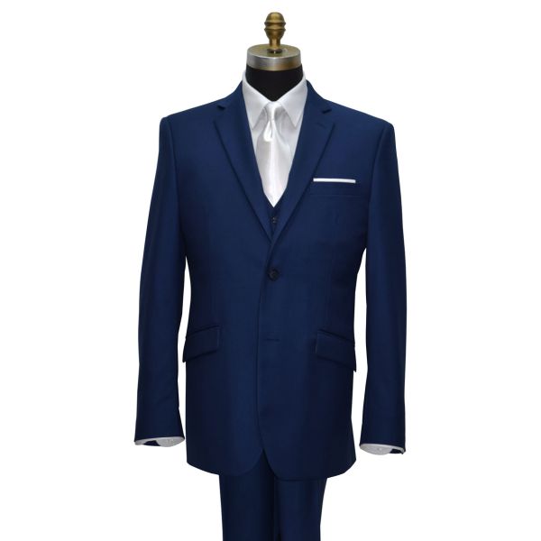 INDIGO BLUE MENS SLIM FIT SUIT ENSEMBLE