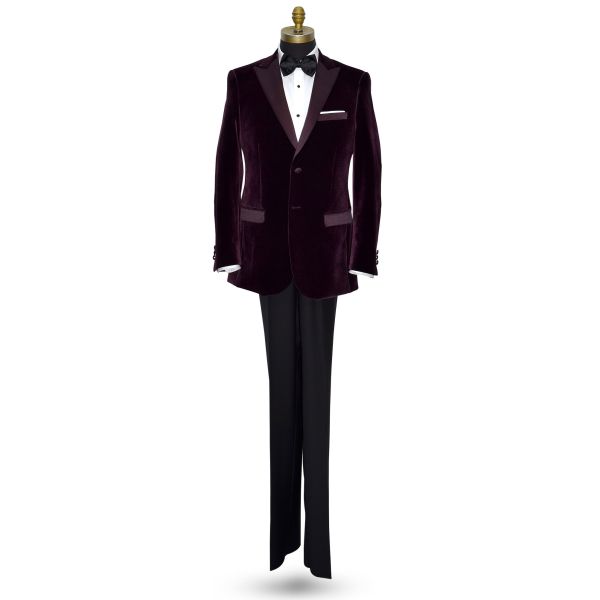 Plum Velvet Tuxedo Ensemble