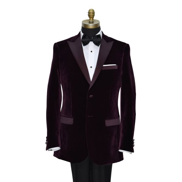 Plum Velvet Tuxedo Ensemble