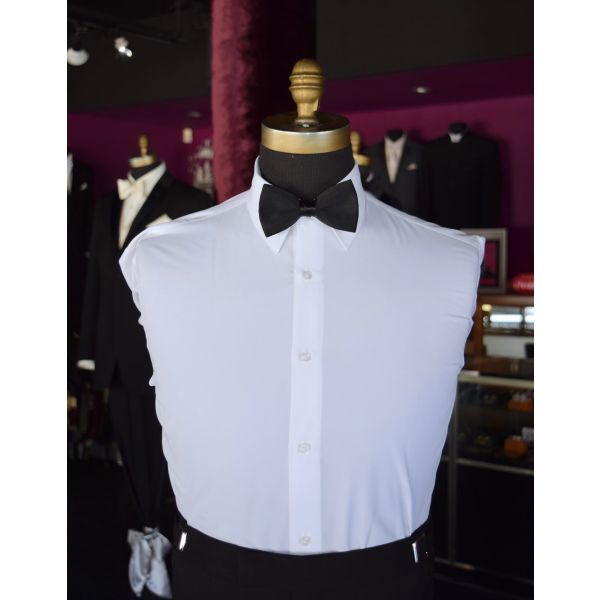 BLACK SATIN BOW TIE, PRE-TIED 2 1/2 INCH