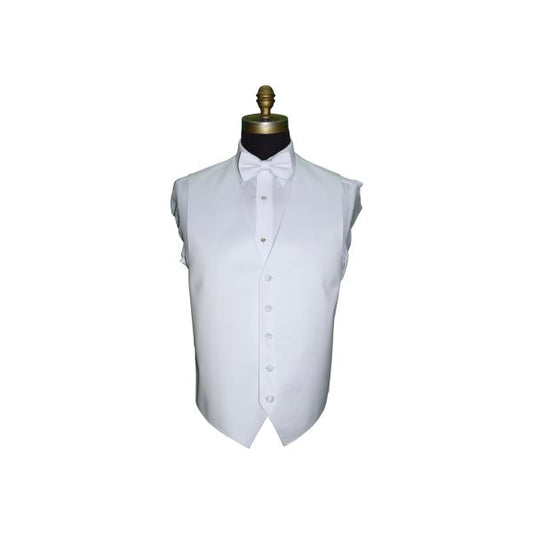 WHITE SATIN VEST