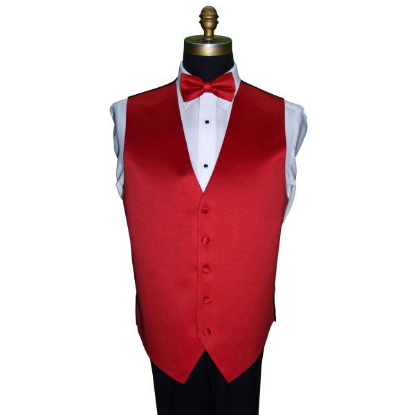 RED SATIN VEST