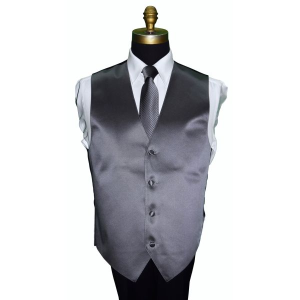 Charcoal Gray Tuxedo Vest