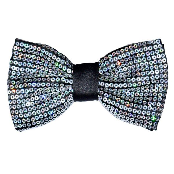 BOWTIE SILVER SEQUIN