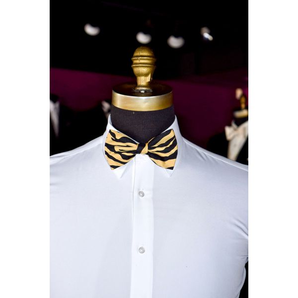 SERENGETI BROWN ZEBRA BOWTIE, PRE-TIED