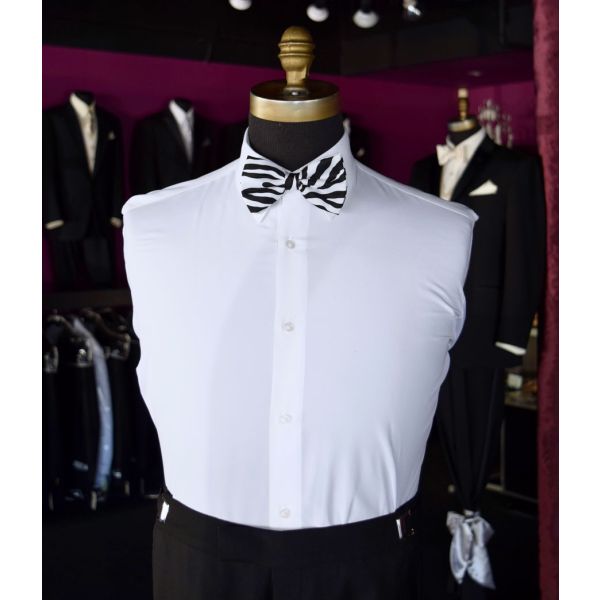 ZEBRA PRINT BOWTIE, PRE-TIED