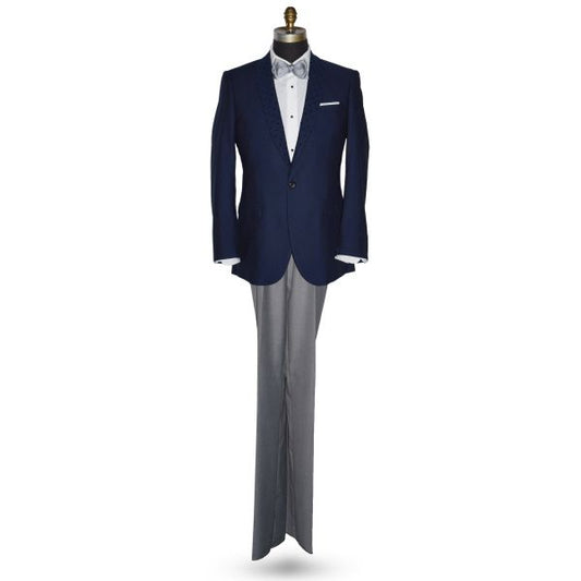 Navy Blue Shawl Collar Dinner Jacket