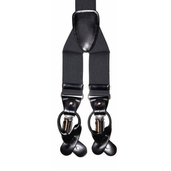 PEWTER-CHARCOAL SUSPENDERS