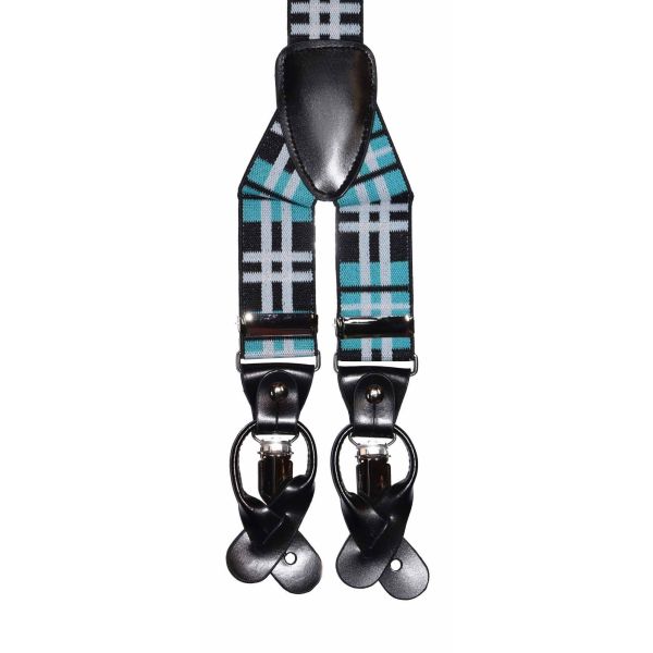 MALIBU-POOL PLAID SUSPENDERS