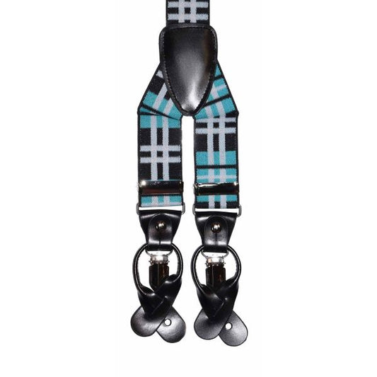 MALIBU-POOL PLAID SUSPENDERS