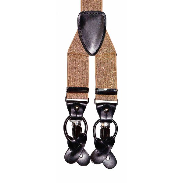 GOLD METALLIC SUSPENDERS