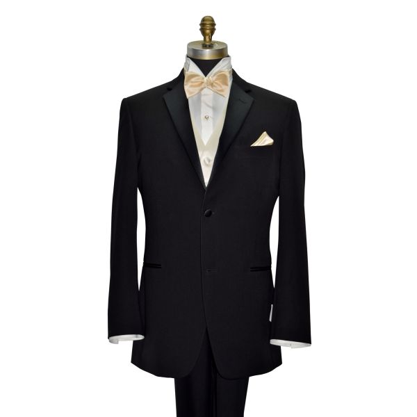 Champagne Bow Tie and Pocket Hankie -SELF TIE
