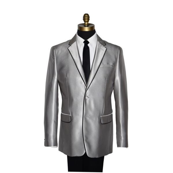 Versace Platinum Tuxedo-Suit with Black Pants