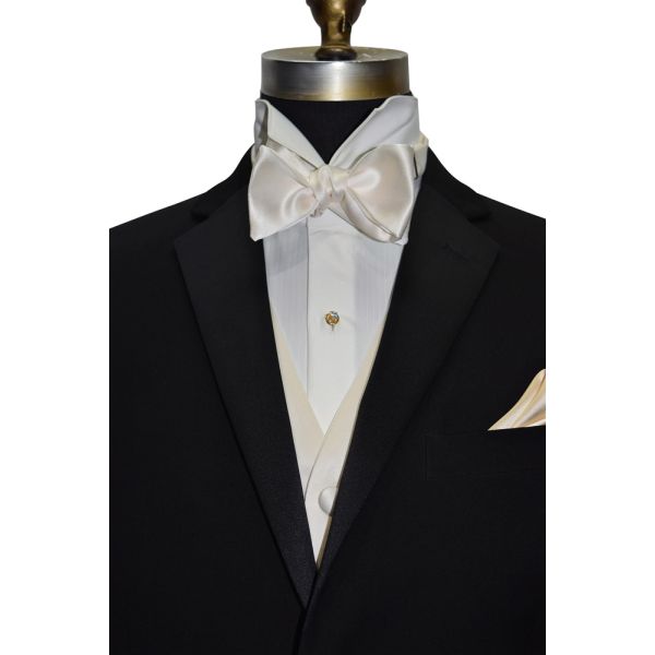 Ivory Satin Bowtie-Tie Yourself