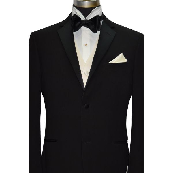 Ivory Satin Tuxedo Vest