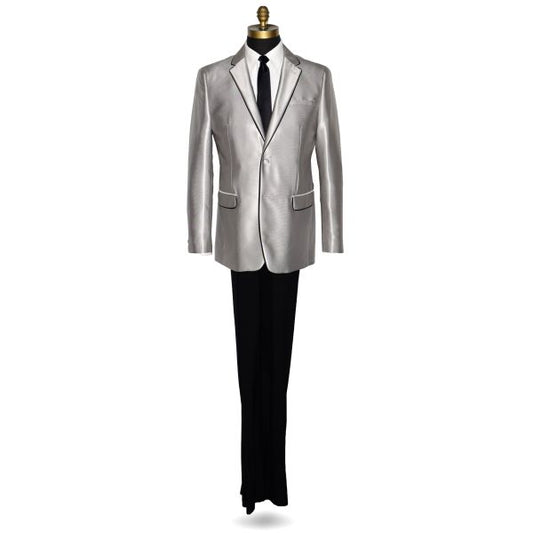 Versace Platinum Tuxedo-Suit with Black Pants