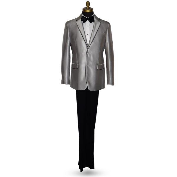 Versace Platinum Tuxedo-Suit with Black Pants