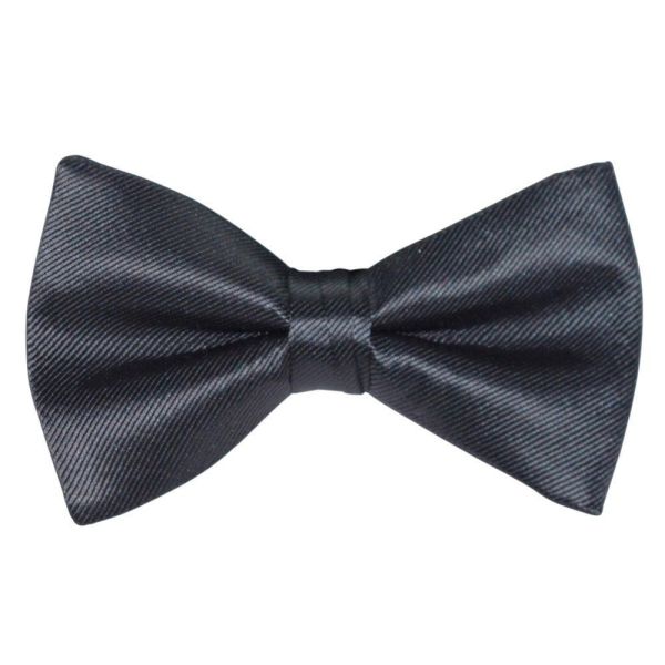 CHARCOAL BOWTIE, PRE-TIED