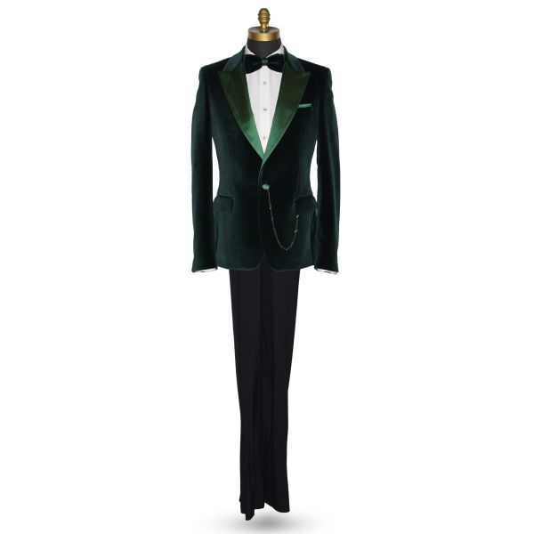 Vetiver Green Velvet Tuxedo Ensemble