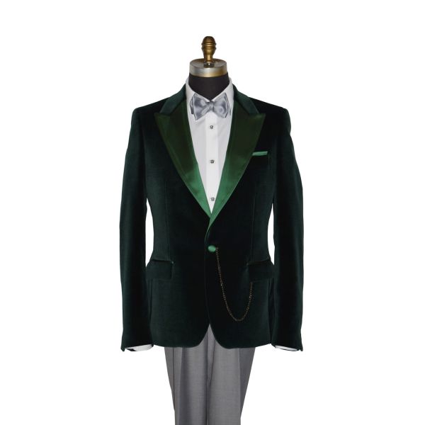 Vetiver Green Velvet Tuxedo Ensemble