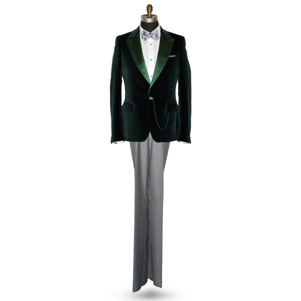 Vetiver Green Velvet Tuxedo Ensemble
