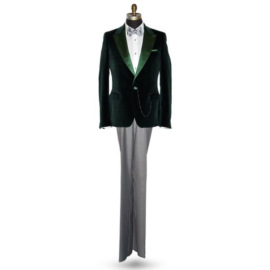 Vetiver Green Velvet Tuxedo Ensemble