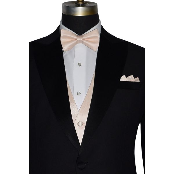 NUDE BOWTIE, PRE-TIED
