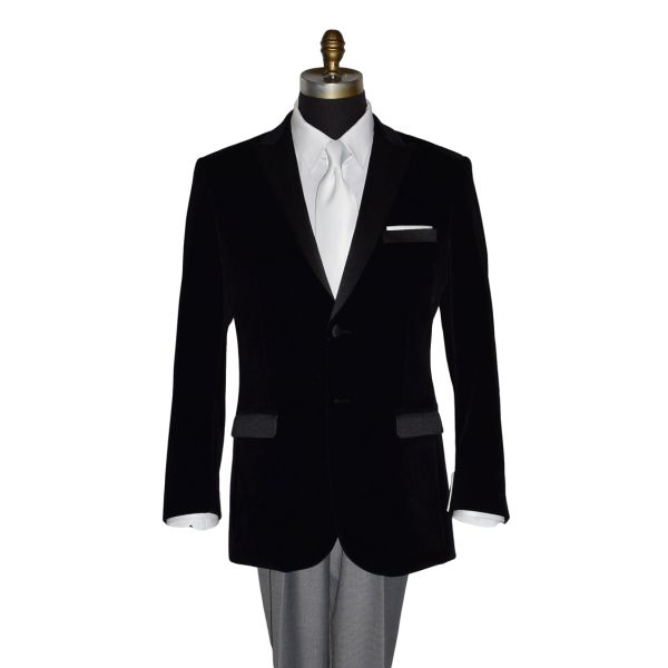Black Velvet Dinner Jacket/Tuxedo - Ensemble