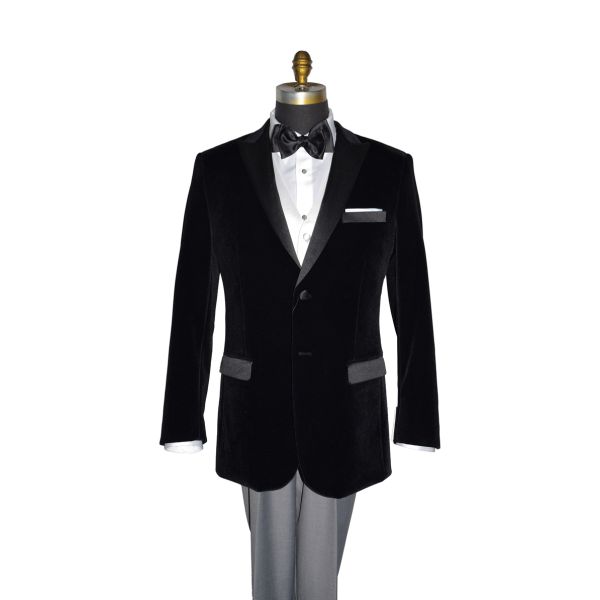 Black Velvet Dinner Jacket/Tuxedo - Ensemble