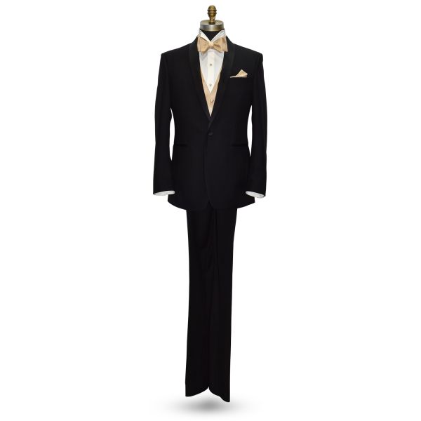 BLACK SHAWL LAPEL MODERN FIT TUXEDO - COAT AND PANTS SET