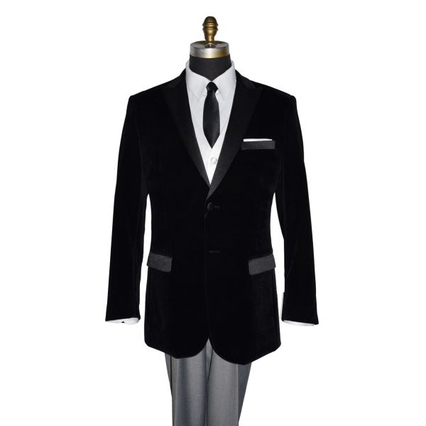 Black Velvet Dinner Jacket/Tuxedo - Ensemble