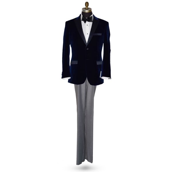 Men's Blue Velvet Tuxedo Jacket
