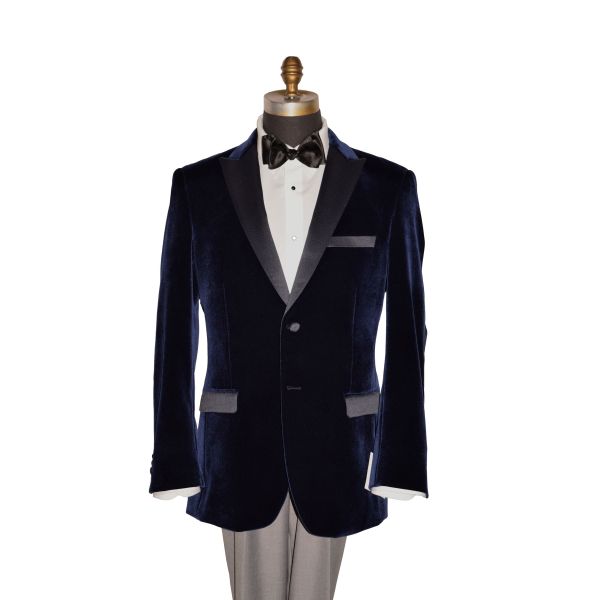 Men's Blue Velvet Tuxedo Jacket