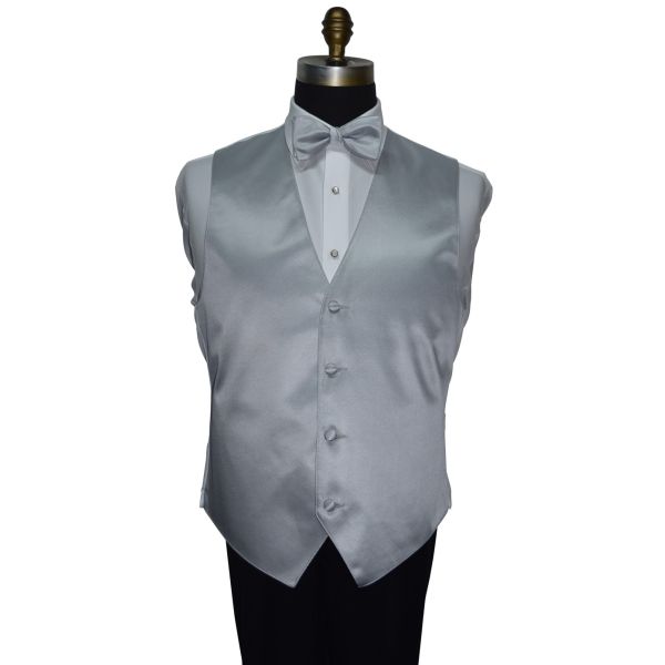 SILVER BOWTIE, PRE-TIED