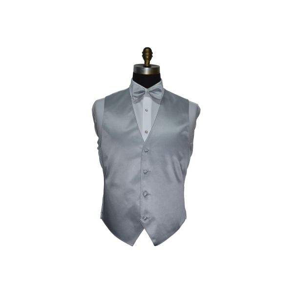 SILVER BOWTIE, PRE-TIED