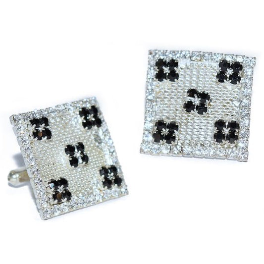 BLING CUFFLINKS SQUARE WITH CZ'S