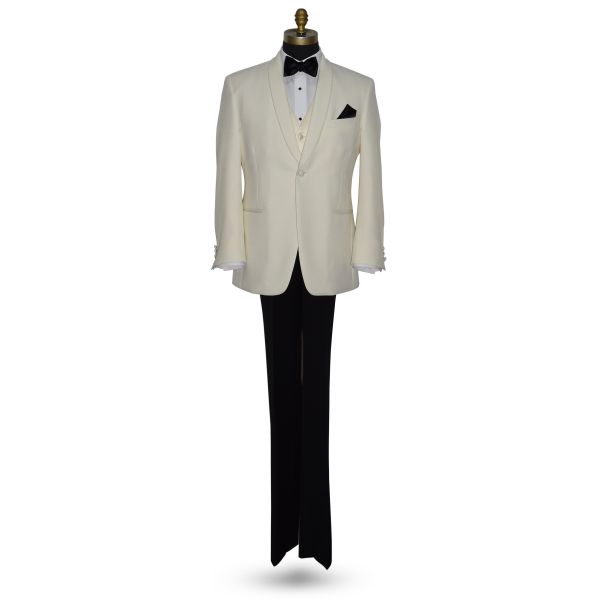 Ivory Shawl Collar Tuxedo Ensemble